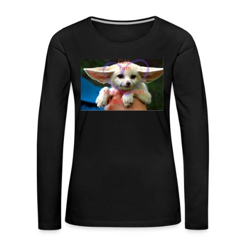 baby fox - Women's Premium Slim Fit Long Sleeve T-Shirt