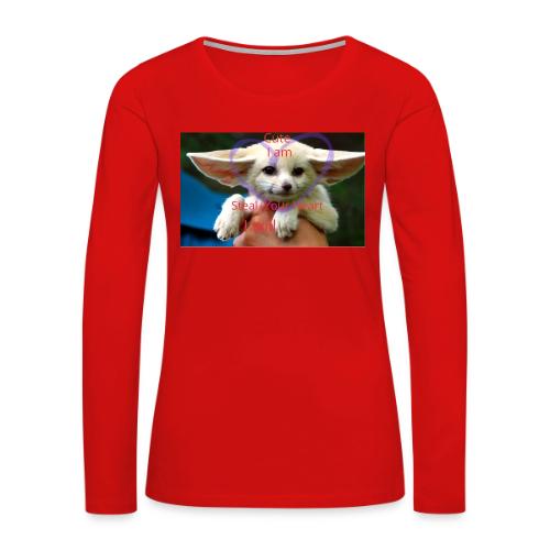 baby fox - Women's Premium Slim Fit Long Sleeve T-Shirt