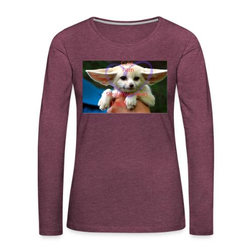 baby fox - Women's Premium Slim Fit Long Sleeve T-Shirt