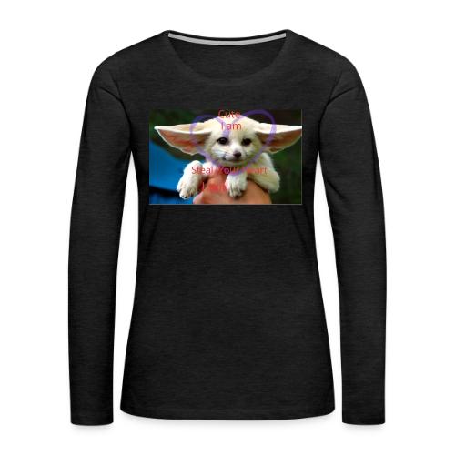 baby fox - Women's Premium Slim Fit Long Sleeve T-Shirt