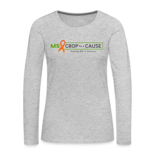 Horizontal Logo - Women's Premium Slim Fit Long Sleeve T-Shirt