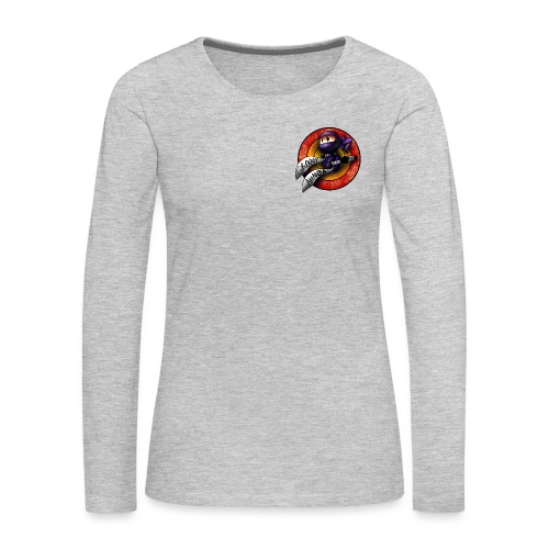 Groovy Ninja Logo - Women's Premium Slim Fit Long Sleeve T-Shirt