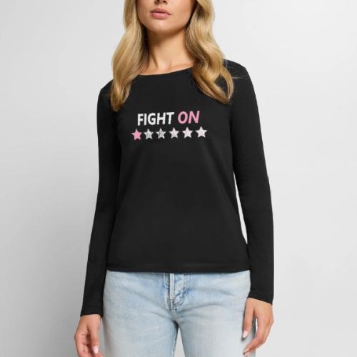 Fight On (White font) - Women's Premium Slim Fit Long Sleeve T-Shirt