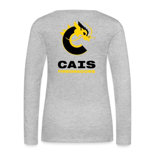 CAIS Firedragons / Life Changing (on Red) - Women's Premium Slim Fit Long Sleeve T-Shirt