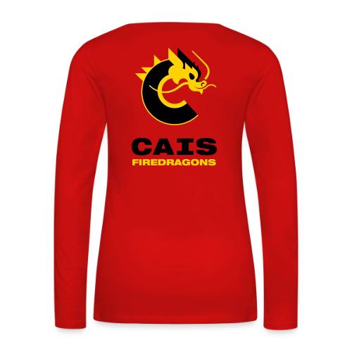 CAIS Firedragons / Life Changing (on Red) - Women's Premium Slim Fit Long Sleeve T-Shirt