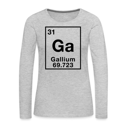 Gallium - Women's Premium Slim Fit Long Sleeve T-Shirt