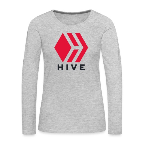 Hive Text - Women's Premium Slim Fit Long Sleeve T-Shirt