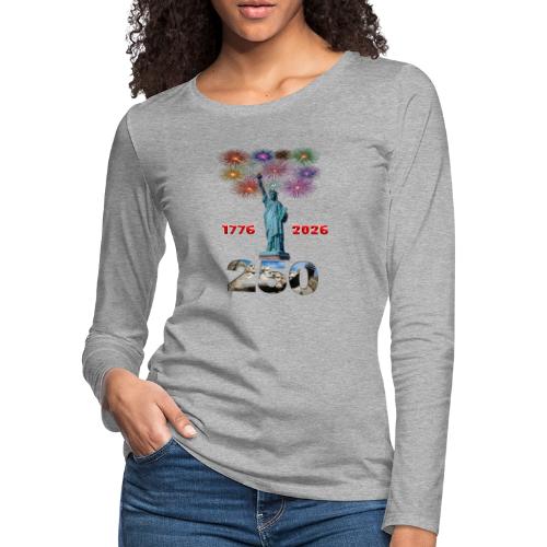 1776 - 2026 | 250 Years USA | Fireworks - Women's Premium Slim Fit Long Sleeve T-Shirt