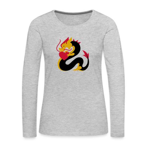 Core Values Dragon Kindness - Women's Premium Slim Fit Long Sleeve T-Shirt