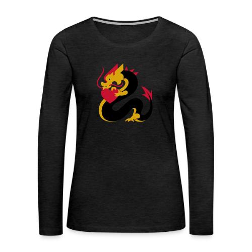 Core Values Dragon Kindness - Women's Premium Slim Fit Long Sleeve T-Shirt