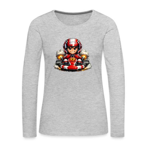 Carcadelogoracerfront - Women's Premium Slim Fit Long Sleeve T-Shirt