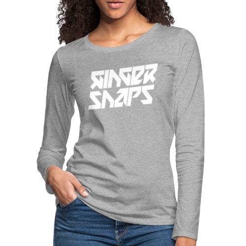 Ginger Snap5 logo (two lines white) - Women's Premium Slim Fit Long Sleeve T-Shirt