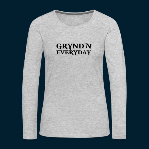 Grynd'N Blk Logo - Women's Premium Slim Fit Long Sleeve T-Shirt