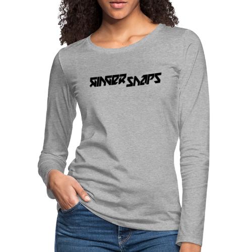 Ginger Snap5 logo (slim black) - Women's Premium Slim Fit Long Sleeve T-Shirt