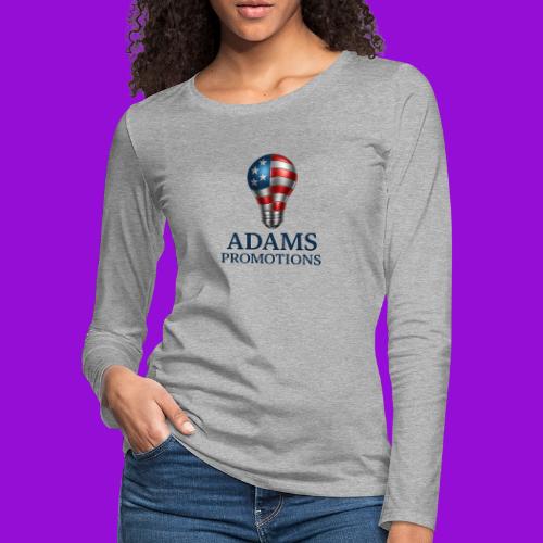 Adams promotions American flag metallic light bulb - Women's Premium Slim Fit Long Sleeve T-Shirt