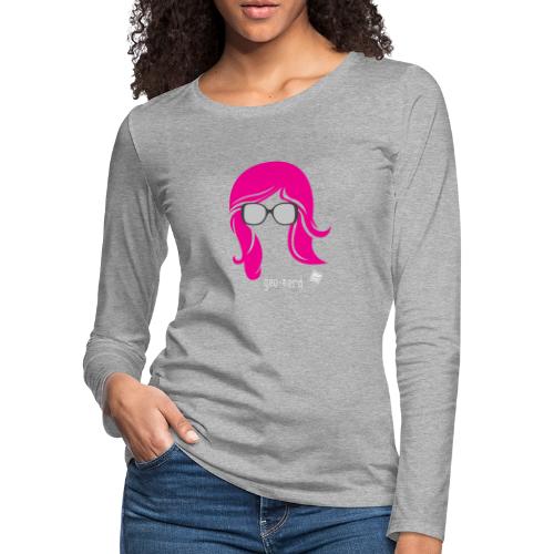 Geo Nerd (her) - Women's Premium Slim Fit Long Sleeve T-Shirt