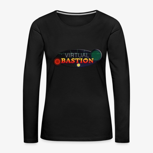 Virtual Bastion: Space Logo - Women's Premium Slim Fit Long Sleeve T-Shirt