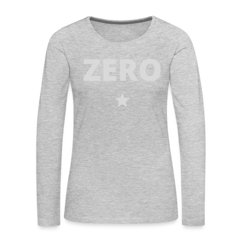 ZERO STAR (light grey) - Women's Premium Slim Fit Long Sleeve T-Shirt