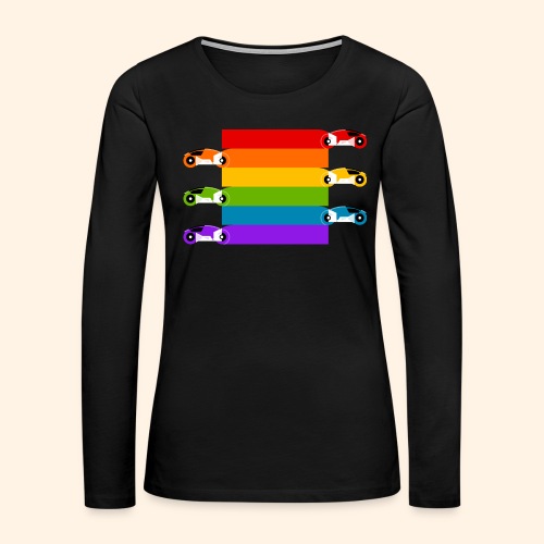 Pride on the Game Grid - Women's Premium Slim Fit Long Sleeve T-Shirt