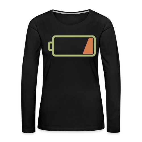 Silicon Valley - Low Battery - Women's Premium Slim Fit Long Sleeve T-Shirt
