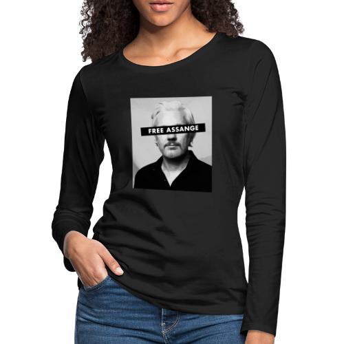Free Julian Assange - Women's Premium Slim Fit Long Sleeve T-Shirt