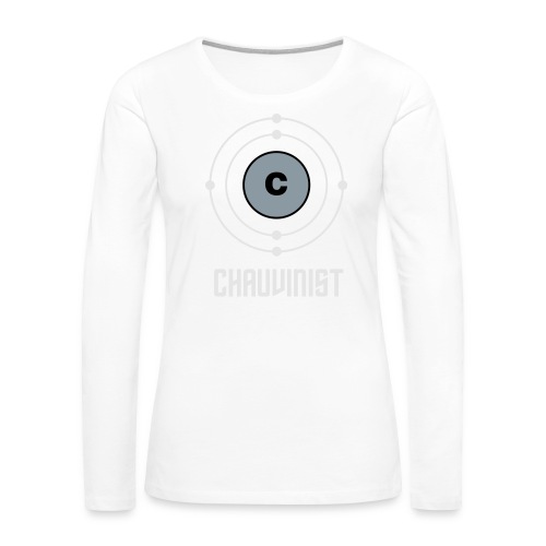 Carbon Chauvinist Electron - Women's Premium Slim Fit Long Sleeve T-Shirt