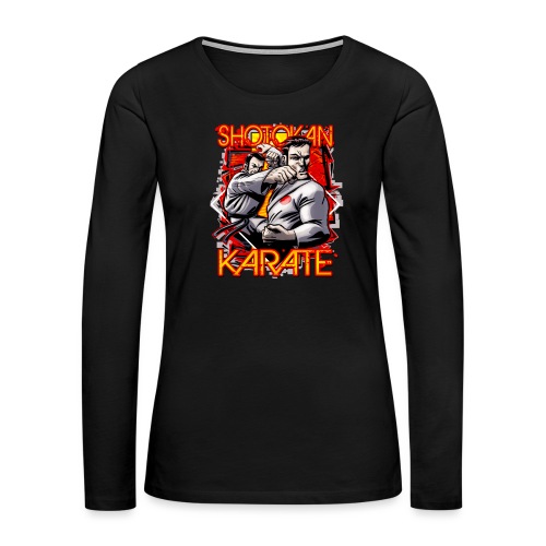 Shotokan Karate shirt - Women's Premium Slim Fit Long Sleeve T-Shirt