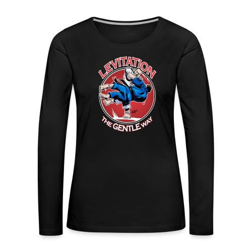 Judo Shirt - Levitation for dark shirt - Women's Premium Slim Fit Long Sleeve T-Shirt