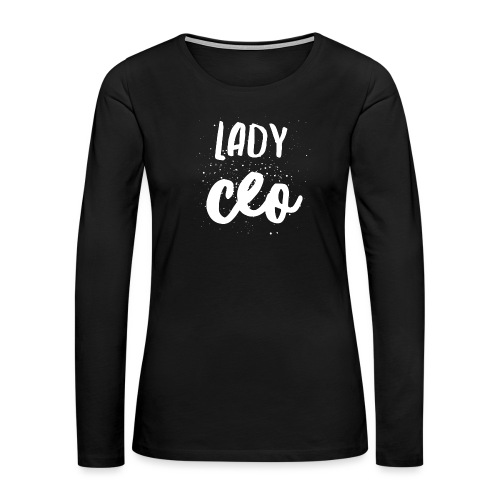 Lady CEO Wt Splash - Women's Premium Slim Fit Long Sleeve T-Shirt
