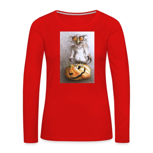 Vampire Owl - Women's Premium Slim Fit Long Sleeve T-Shirt