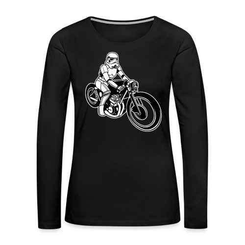 Stormtrooper Motorcycle - Women's Premium Slim Fit Long Sleeve T-Shirt