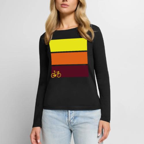 tricolor with bicycle - Women's Premium Slim Fit Long Sleeve T-Shirt