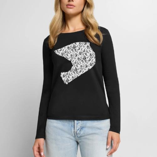 Floral Helmet - Women's Premium Slim Fit Long Sleeve T-Shirt