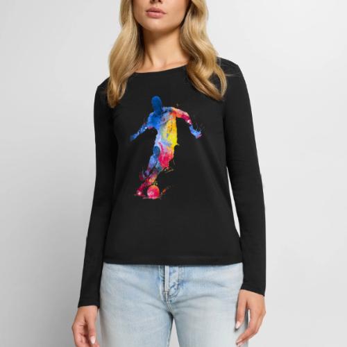 Soccer: Splash Kick - Women's Premium Slim Fit Long Sleeve T-Shirt