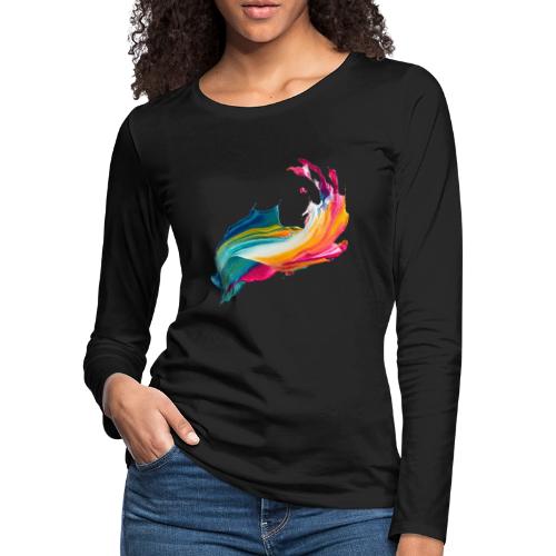 Spectrum Stream - Women's Premium Slim Fit Long Sleeve T-Shirt