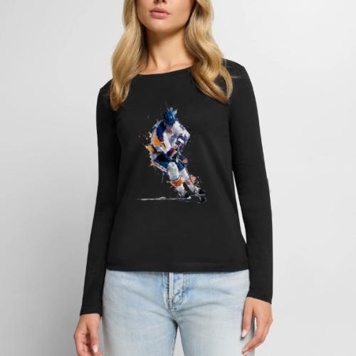 Hockey: Icy Streaks - Women's Premium Slim Fit Long Sleeve T-Shirt