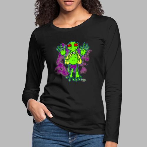 Ongher's UFO Bugg'd - Women's Premium Slim Fit Long Sleeve T-Shirt