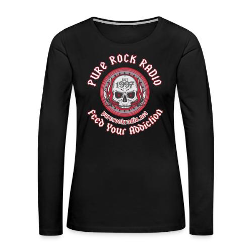 PUREROCKRADIO darkback radioflag PNG png - Women's Premium Slim Fit Long Sleeve T-Shirt