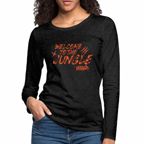 Welcome to the Member Jungle Orange - Women's Premium Slim Fit Long Sleeve T-Shirt
