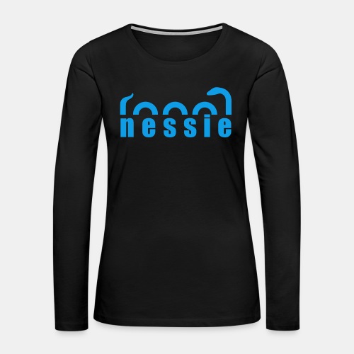 Nessie Lake Monster Fun Loch Ness Design - Women's Premium Slim Fit Long Sleeve T-Shirt