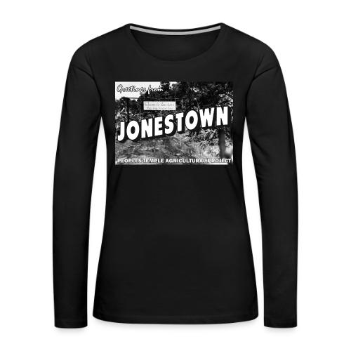 Jonestown Postcard - Women's Premium Slim Fit Long Sleeve T-Shirt