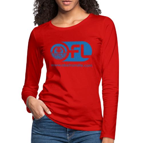 Observations from Life Logo with Web Address - Women's Premium Slim Fit Long Sleeve T-Shirt
