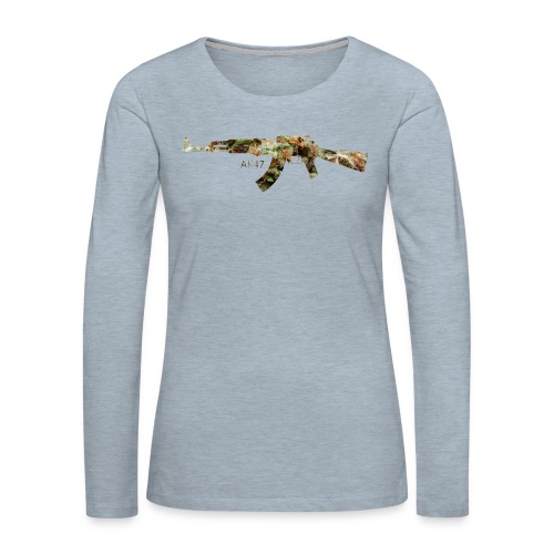 AK-47.png - Women's Premium Slim Fit Long Sleeve T-Shirt
