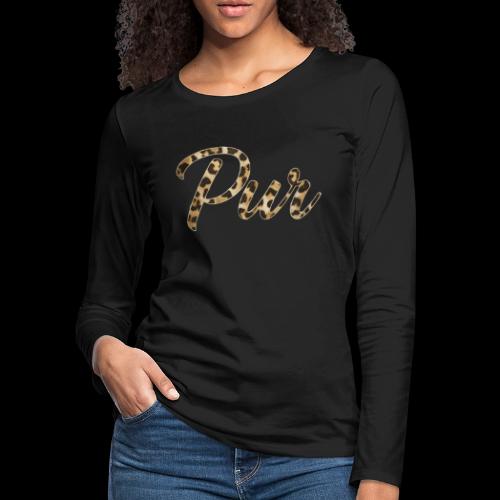 Pur Script - Women's Premium Slim Fit Long Sleeve T-Shirt