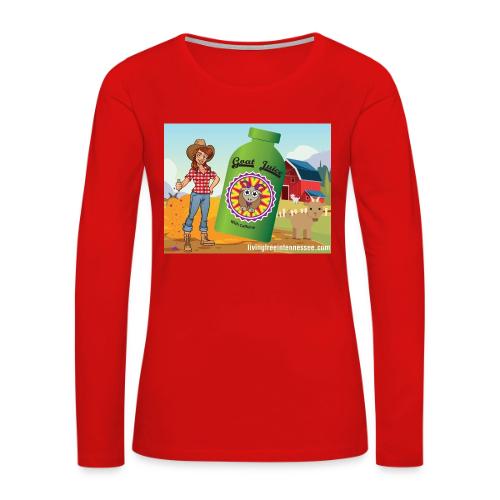 Nicole Sauce's Goat Juice - Women's Premium Slim Fit Long Sleeve T-Shirt