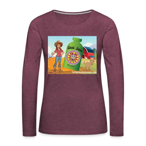 Nicole Sauce's Goat Juice - Women's Premium Slim Fit Long Sleeve T-Shirt