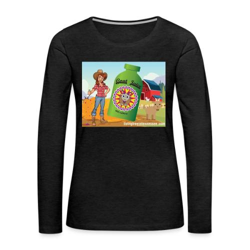 Nicole Sauce's Goat Juice - Women's Premium Slim Fit Long Sleeve T-Shirt