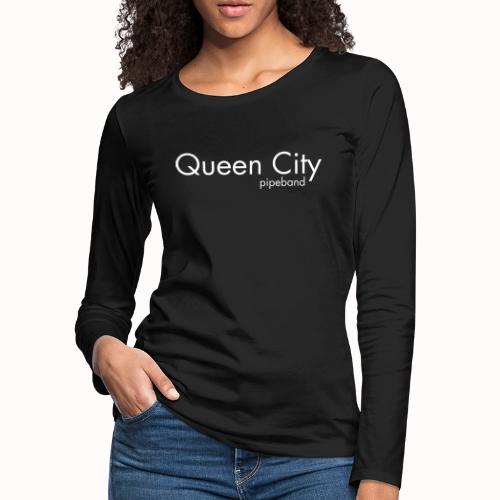 Queen City white - Women's Premium Slim Fit Long Sleeve T-Shirt
