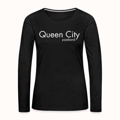 Queen City white - Women's Premium Slim Fit Long Sleeve T-Shirt