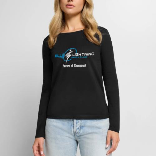 Parent of Champion Line - White Text - Women's Premium Slim Fit Long Sleeve T-Shirt